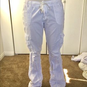 White cargo pants